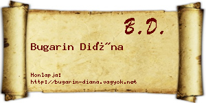 Bugarin Diána névjegykártya